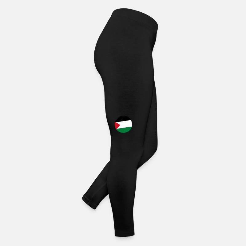 Drapeau de la Palestine rond _ Flag round in shape Legging en jersey Femme