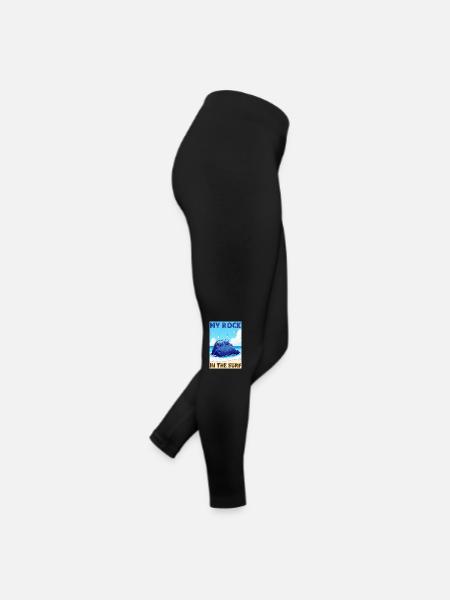 My rock in the surf - Women’s Jersey Leggings - black - Right