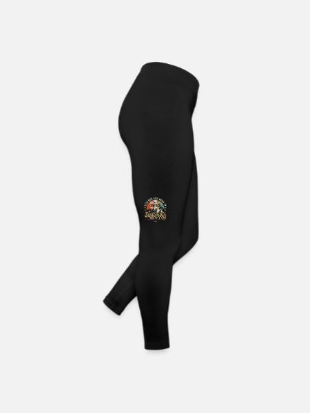 September 1955, Jahrgang 1955 geboren im September - Frauen Jersey Leggings - Schwarz - Rechts