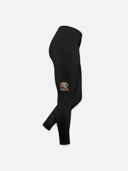 September 2007, Jahrgang 2007 geboren im September - Frauen Jersey Leggings - Schwarz - Rechts