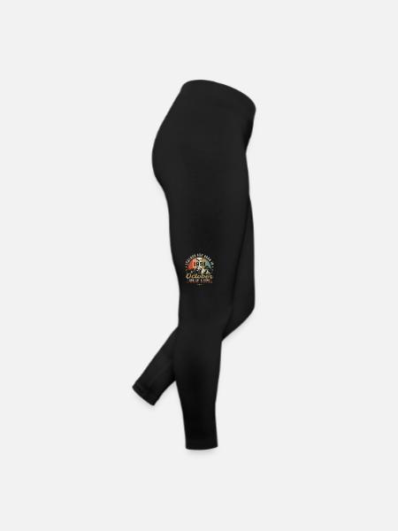 Octobre 1951 - Anniversaire en octobre 1951 - Legging en jersey Femme - noir - Droite