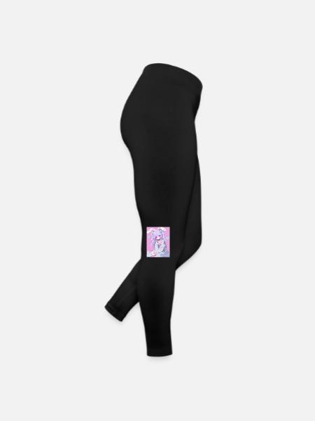 Bunny Bunny Girl Anime Manga Pastel Goth Cadeau - Legging en jersey Femme - noir - Droite