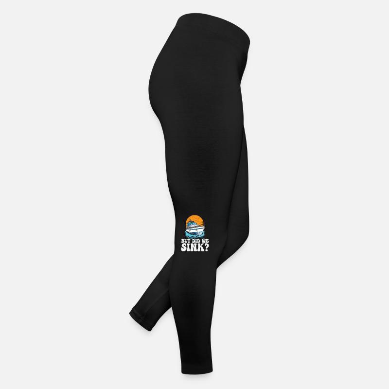 But Did We Sink Funny Boat Captain Motorboating Frauen Jersey Leggings