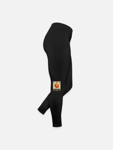 Einer Von Uns Beiden Spielt Besser Basketball - Frauen Jersey Leggings - Schwarz - Rechts