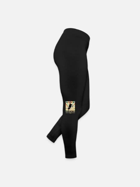 Einer Von Uns Beiden Spielt Besser Basketball - Frauen Jersey Leggings - Schwarz - Rechts