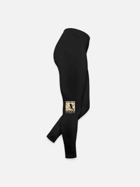 Einer Von Uns Beiden Spielt Besser Feldhockey - Frauen Jersey Leggings - Schwarz - Rechts