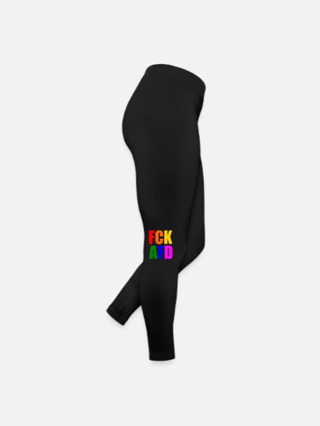 Fck afd - Frauen Jersey Leggings - Schwarz - Rechts