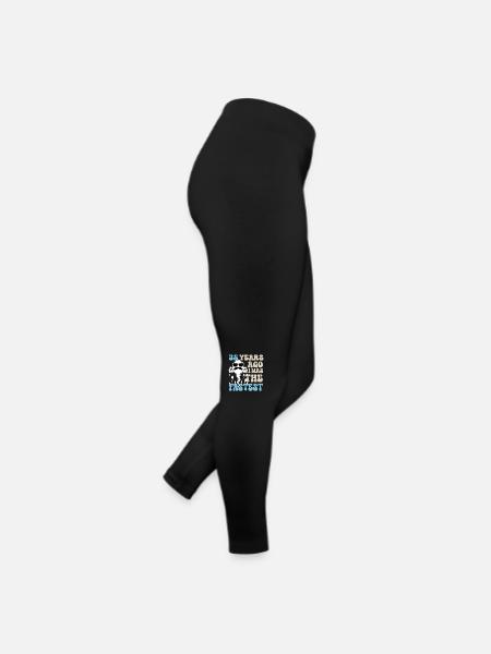 Vor 35 Jahren War Ich Mal Der Schnellste. - Frauen Jersey Leggings - Schwarz - Rechts