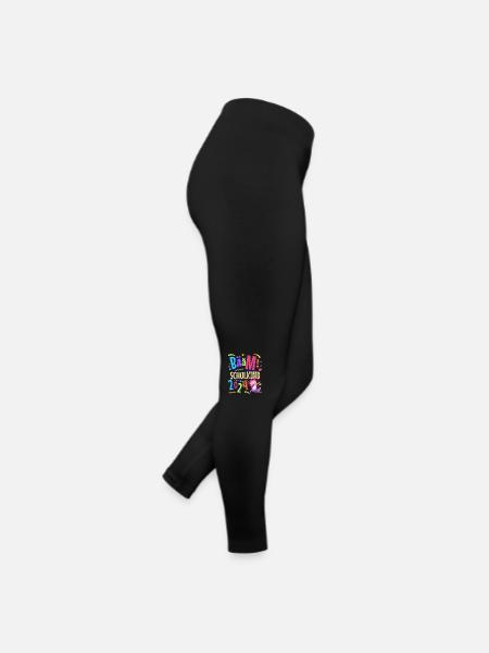 Bääm Schulkind 2024 Axolotl - Frauen Jersey Leggings - Schwarz - Rechts