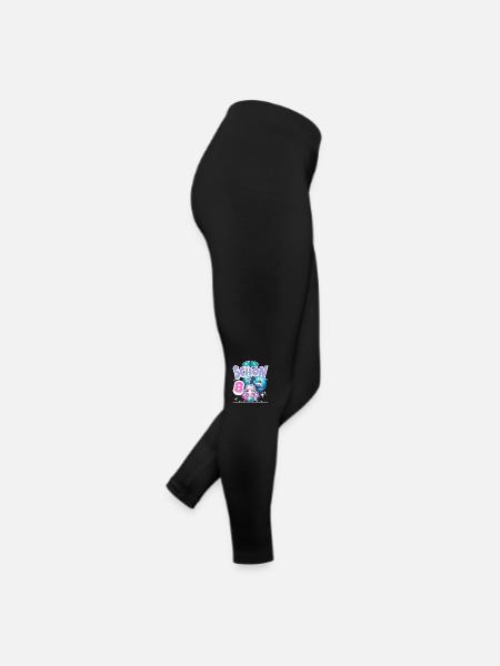 8. Geburtstag Meerjungfrau Delfin Kinder Mädchen - Frauen Jersey Leggings - Schwarz - Rechts