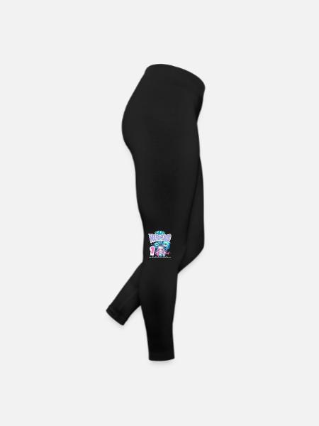 Meerjungfrau 1. Geburtstag Mädchen Kinder - Frauen Jersey Leggings - Schwarz - Rechts