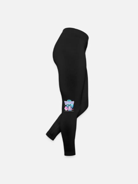 Sirène 4ème Anniversaire Fille Enfants - Legging en jersey Femme - noir - Droite