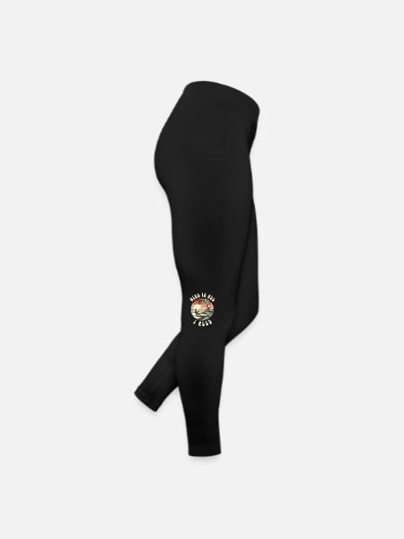 Kitesurf Kitesurfer Kiteboard - Frauen Jersey Leggings - Schwarz - Rechts