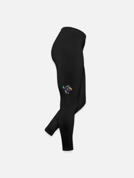 Colorful Fish - Women’s Jersey Leggings - black - Right