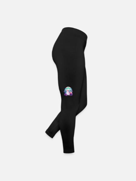 Corgi avec Illustration de fleurs - Legging en jersey Femme - noir - Droite