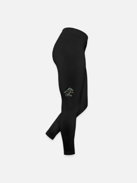 Perfekter Bonsai - Frauen Jersey Leggings - Schwarz - Rechts