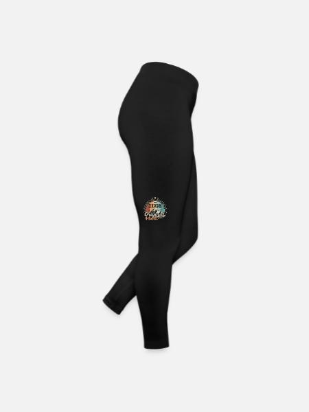 Birthday gift born in March 2008 retro 2008 - Women’s Jersey Leggings - black - Right