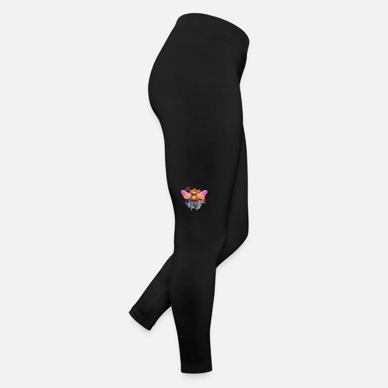 Save the Bees - Women’s Jersey Leggings - black