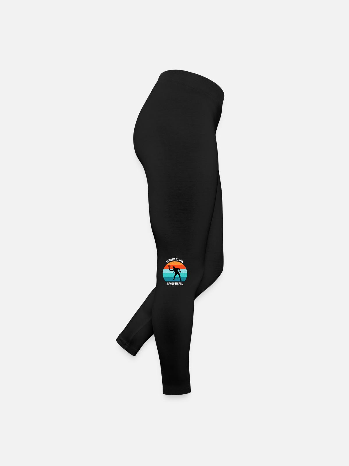 Racqueetball - Legging en jersey Femme - noir - Droite
