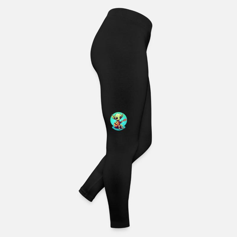Mignon extraterrestre jouant de la guitare au coucher du soleil Legging en jersey Femme