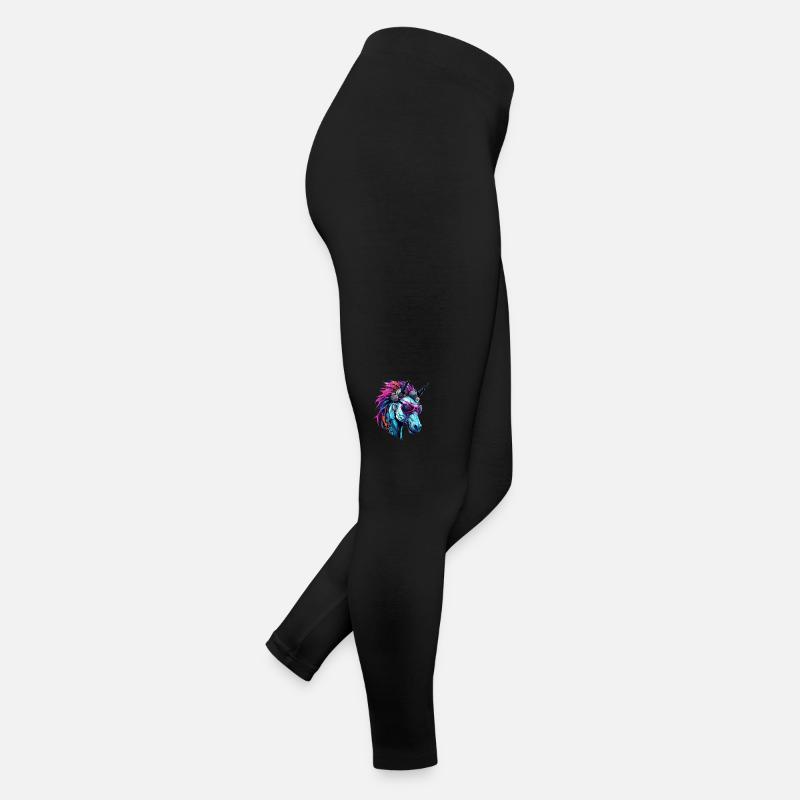 Licorne cool à deux cornes - style cyberpunk Legging en jersey Femme