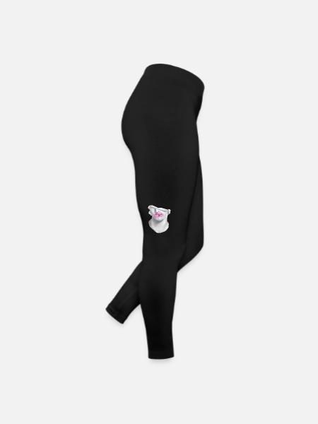 Bubble Gun Half Face White Sculpture Back - Legging en jersey Femme - noir - Droite