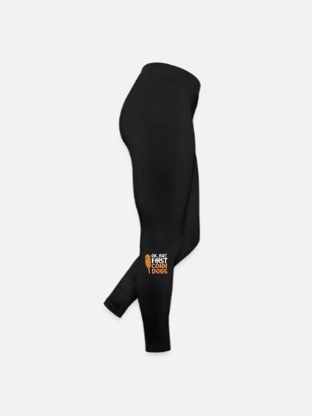 Corn dog - Women’s Jersey Leggings - black - Right