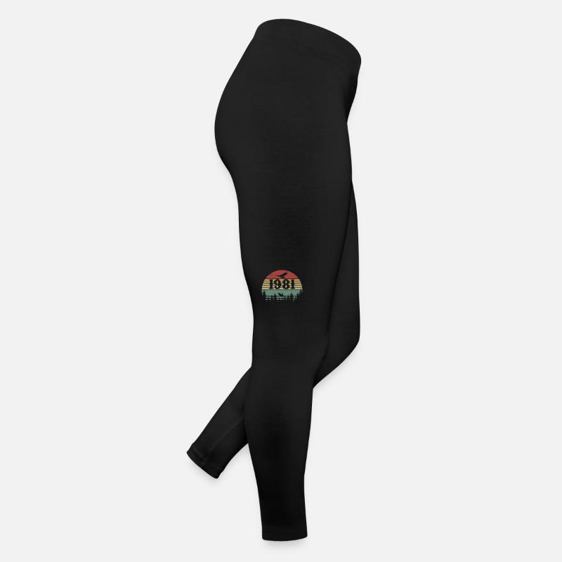 1981 Jahrgang 1981 Retro 1981 Geburtstagsgeschenk Frauen Jersey Leggings