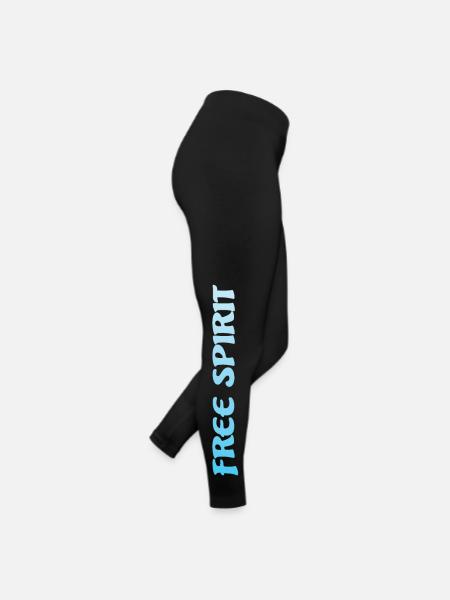 Free Spirit - Frauen Jersey Leggings - Schwarz - Rechts