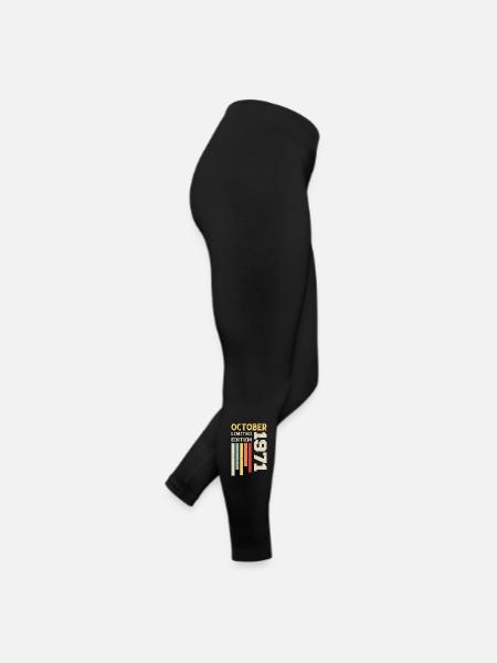 October 1971 - October 1971 Birthday Gift - Women’s Jersey Leggings - black - Right