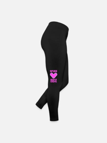 Voici mon cœur, gardez-le en sécurité - Saint-Valentin - Legging en jersey Femme - noir - Droite