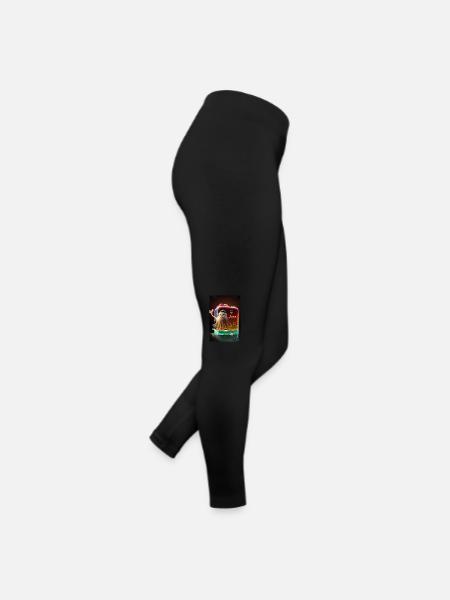 Gelee-Weihnachtsmann - Frauen Jersey Leggings - Schwarz - Rechts