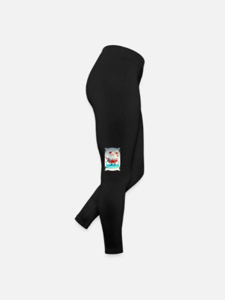 Gelee-Weihnachtsmann - Frauen Jersey Leggings - Schwarz - Rechts