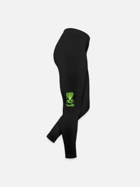 Zombie Illustration Minimalistisches Design - Frauen Jersey Leggings - Schwarz - Rechts