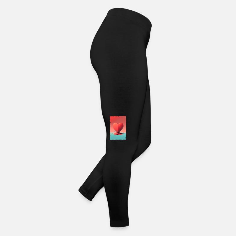 Amour Illustration Design Minimaliste Legging en jersey Femme