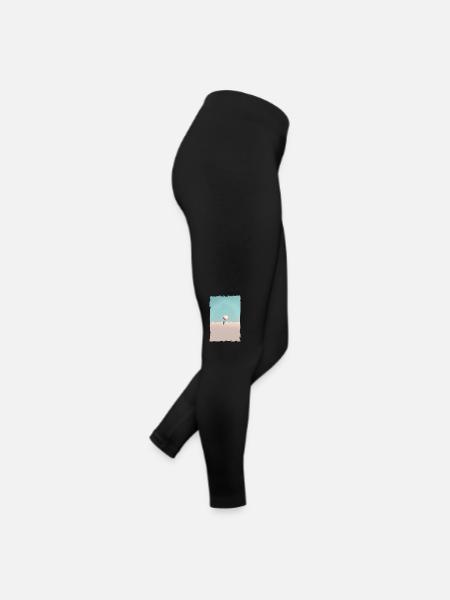 Amour Illustration Design Minimaliste - Legging en jersey Femme - noir - Droite