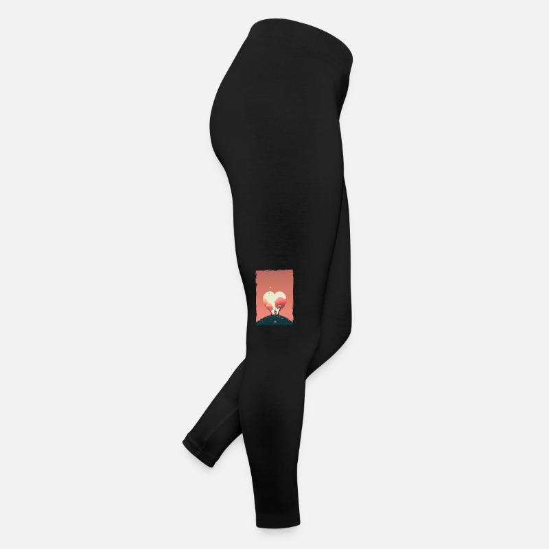 Amour Illustration Design Minimaliste Legging en jersey Femme