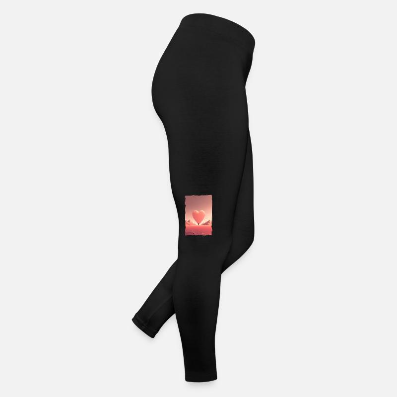 Liebe Illustration Minimalistisches Design Frauen Jersey Leggings