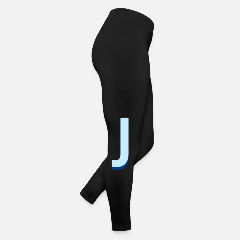 Pop and modern blue letter j Women’s Jersey Leggings