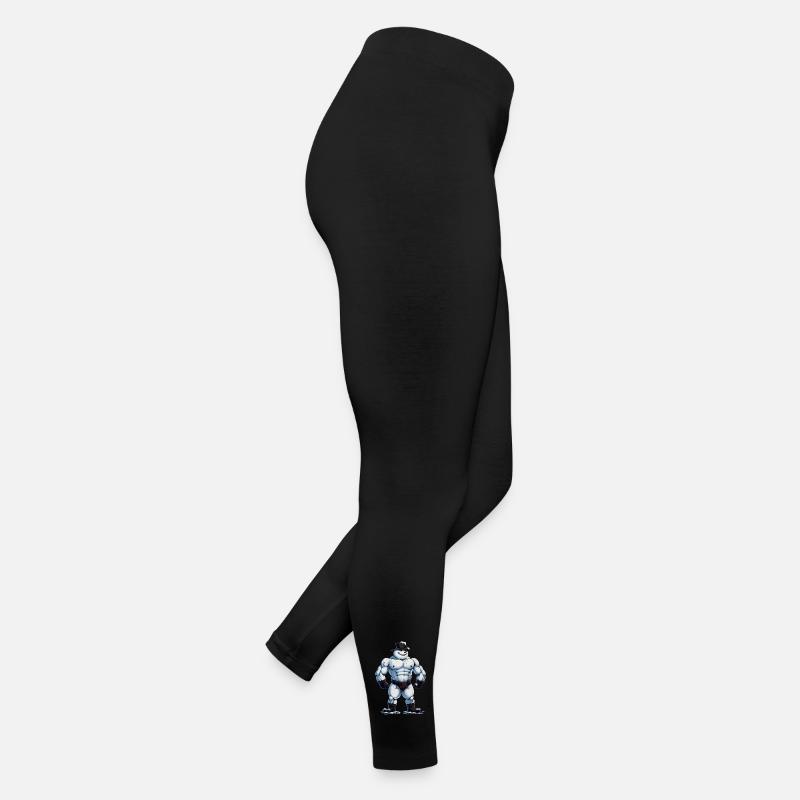 ok… Ein Bodybuilder Schneemann… - Frauen Jersey Leggings - Schwarz