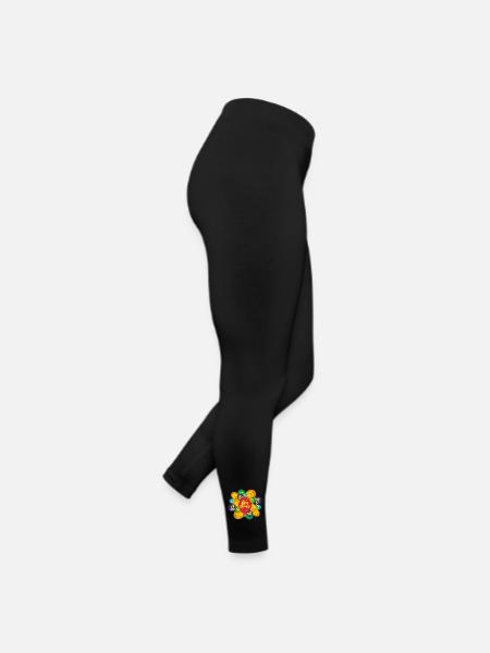 Happy Birthday mit Luftballons zum Geburtstag. - Frauen Jersey Leggings - Schwarz - Rechts