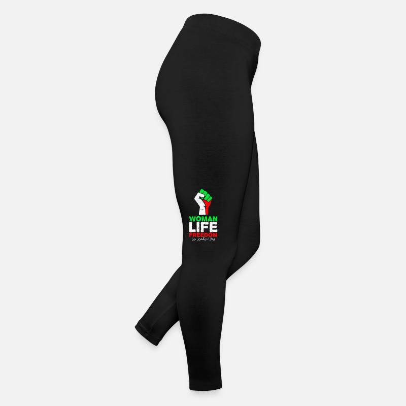 Frau Leben Freiheit | Faust mit Iran-Flagge Frauen Jersey Leggings