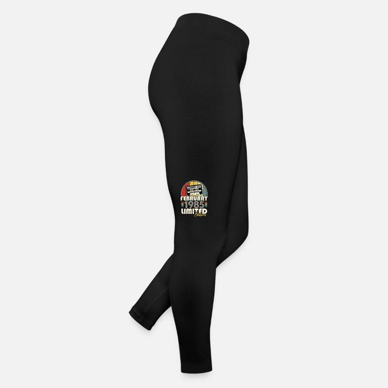 Février 1985 Vintage Anniversaire Rétro Cadeau Legging en jersey Femme