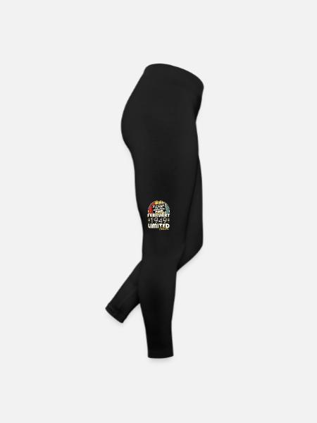 Février 1949 Vintage Anniversaire Rétro Cadeau - Legging en jersey Femme - noir - Droite