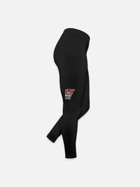 May 2005 Birthday 2005 Retro 2005 May Vintage - Women’s Jersey Leggings - black - Right