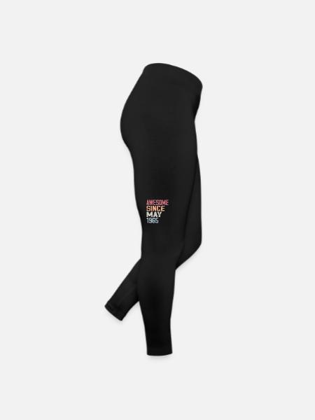 May 1965 Birthday 1965 Retro 1965 May Vintage - Women’s Jersey Leggings - black - Right