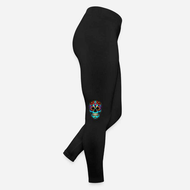 Crâne de style mexicain, Día de Muertos Legging en jersey Femme