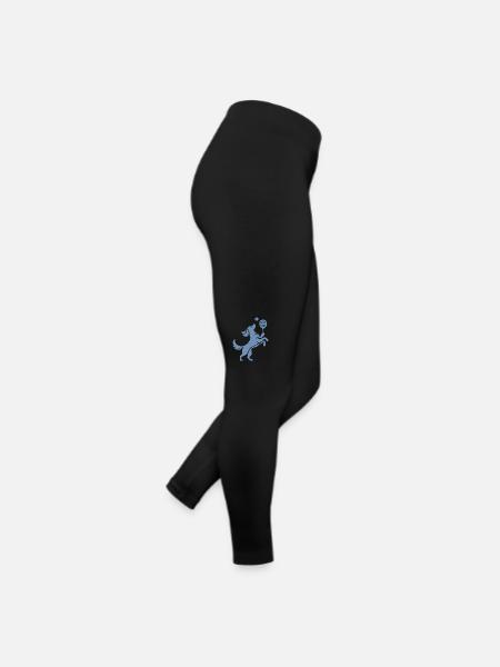 Chien Labrador Tennis Balancier Silhouette - Legging en jersey Femme - noir - Droite