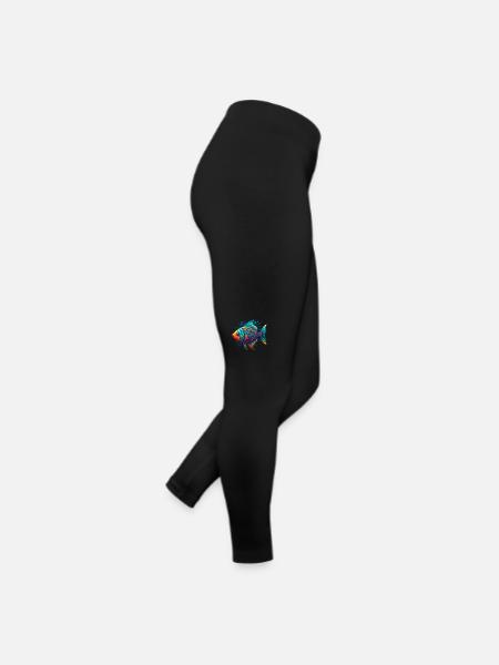 Fish Artwork - Women’s Jersey Leggings - black - Right