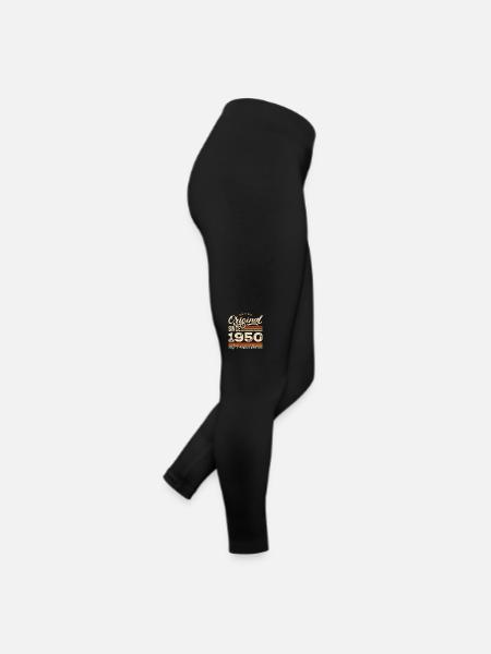 Original 1950er Jahre Vintage - 1950er Jahre Geburtstagsgeschenk - Frauen Jersey Leggings - Schwarz - Rechts